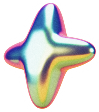 Holographic Chrome Decorative Star